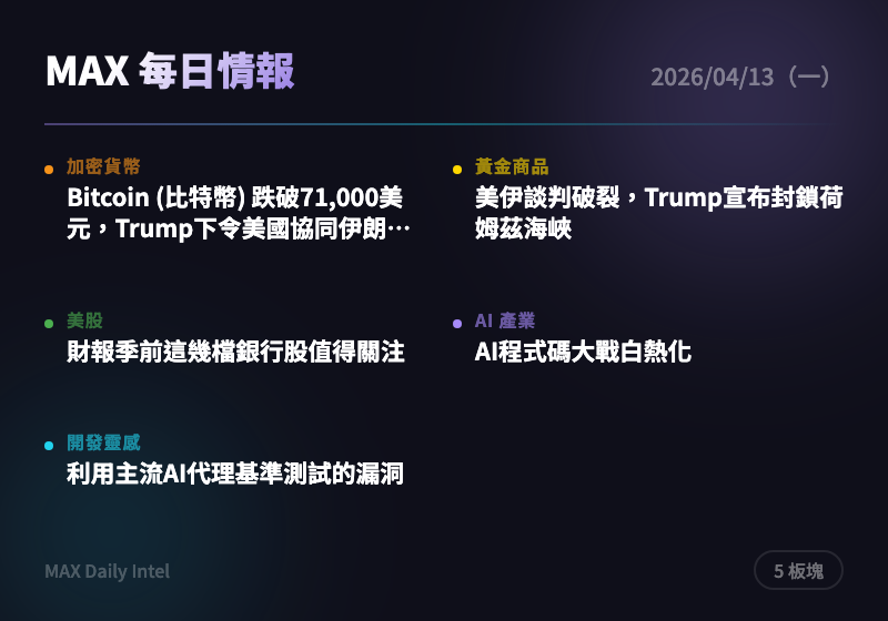 2026-04-13 每日情報摘要